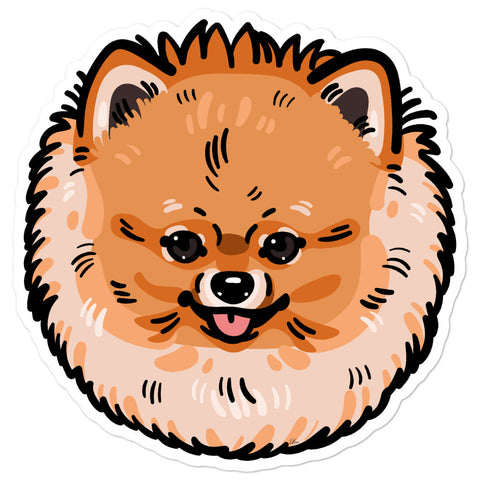 Pomeranian Dog Bubble-free stickers - PomWorld.Com