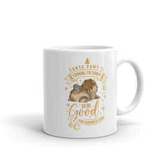 Pomeranian Puppy Santa Paws Mug - PomWorld.Com