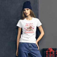 Just A Girl Who Loves Pomeranians Women's short sleeve t-shirt - PomWorld.Com
