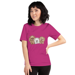 3 Pomeranian Short-Sleeve Unisex T-Shirt - PomWorld.Com